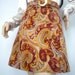 60s Psychedelic Paisley corduroy Miniskirt Reproduction with round buckle detail