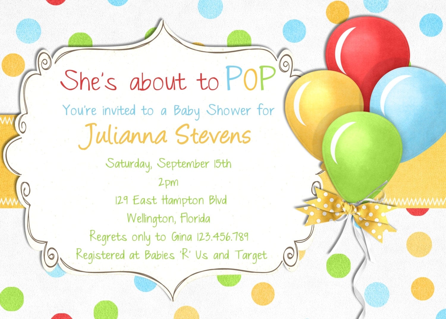 decorations baby neutral shower for She's to Gender About by Pop Invitation Baby Shower