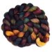 Hand painted roving - Dog-Eared Books - Blue Faced Leicester (BFL) wool spinning fiber, 4.1 ounces