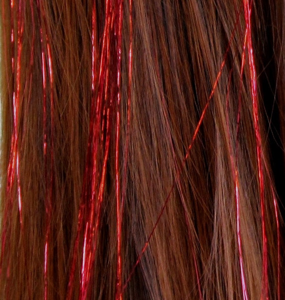 red hair tinsel bling flairs 50 strands of 40