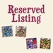 RESERVED LISTING for ELIZABETH