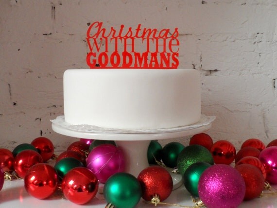 Items similar to Christmas with the&hellip;' Personalised Christmas Cake
