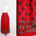 SALE 80s Southwestern Red Maxi Skirt / Large