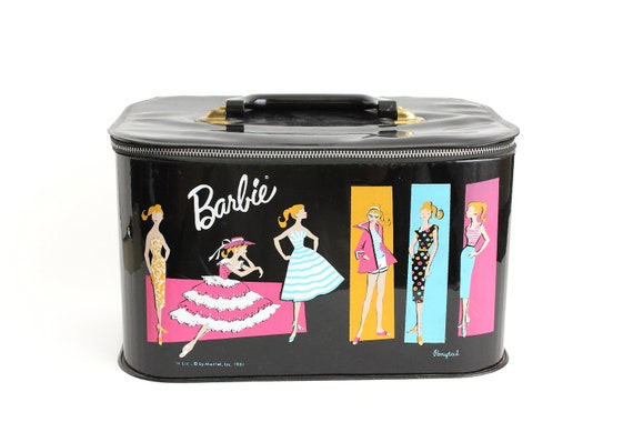 vintage barbie train case