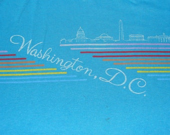 Vintage 80s Washington DC Blue T Shirt