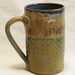 handmade ceramic BREATHE coffee mug 16oz stoneware 16B025
