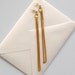 Extra long goldtone chain earrings with ear posts