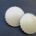 Vintage 1960s Clip On Earrings...Cream Celluloid