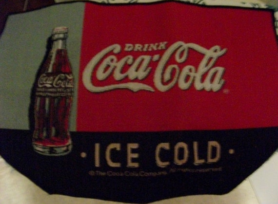 Vintage Coca Cola Rug Throw Mat Advertising by SusOriginals