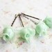 Mint Green Rosebuds Hair Pins. Rose Flower Hair Pin. Flower Hair Clip. Whimsical. Flower Girl. Wedding. Bridesmaids. Hair Accessories.