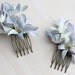 Blue Flowers Petite Hair Comb Set. Weddings. Spring, Summer, Bridal Headpiece, Fashion. Floral Hair Pin, Wedding. Rustic
