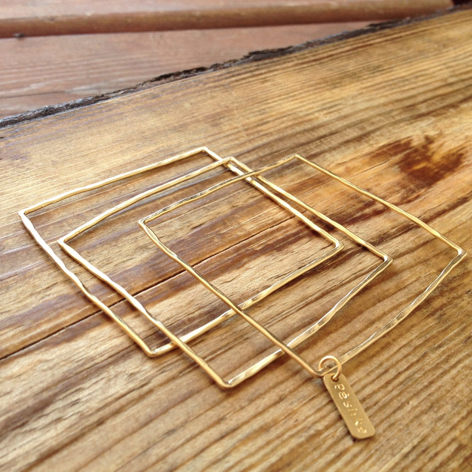 Square bangle bracelets in gold gold square bangle bracelets