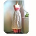 Vintage maxi APRON / floral cream / cotton / Bavaria pioneer/ dirndl