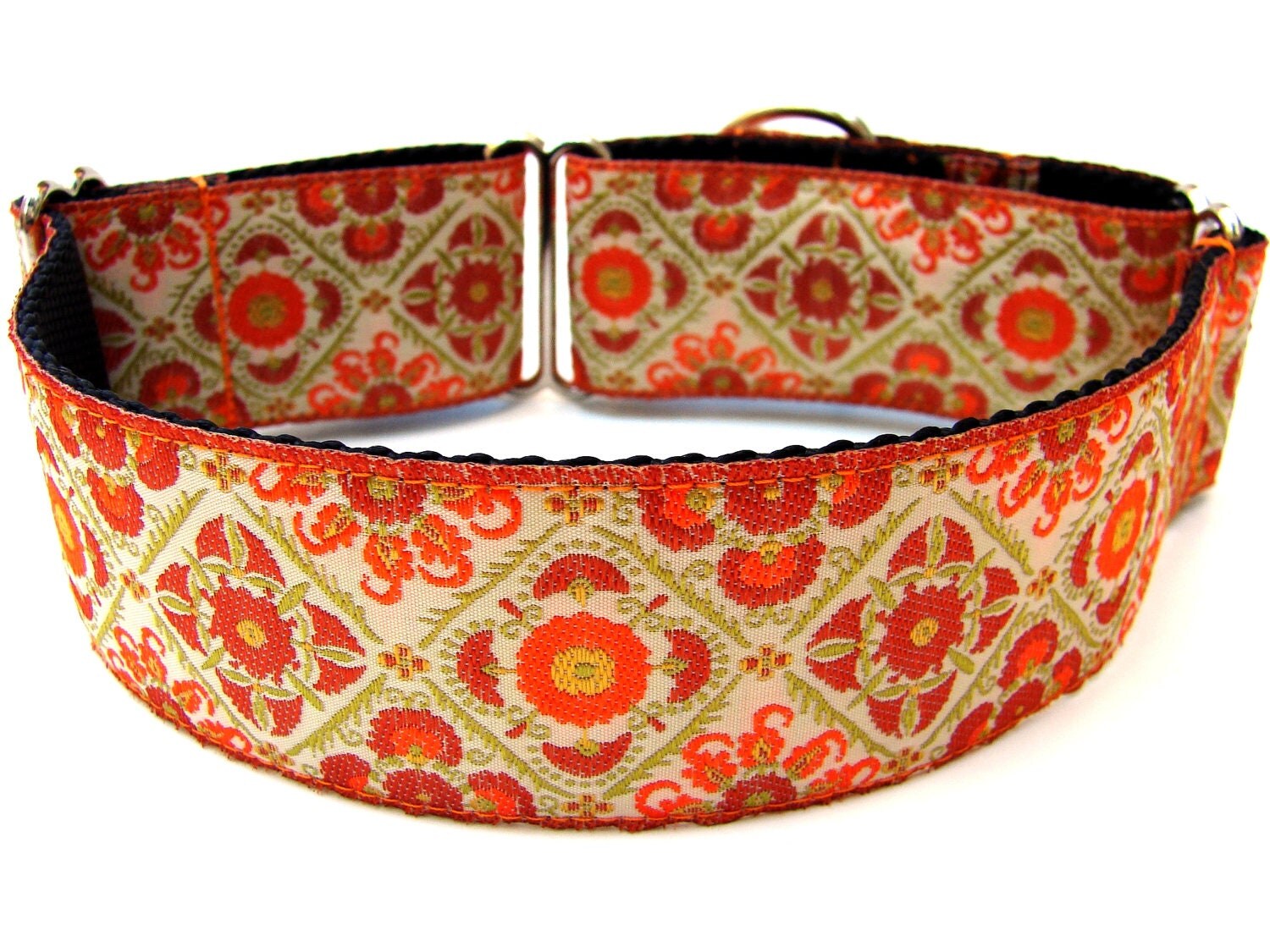 Orange Dog Collar 1.5 Martingale Collar Fall Dog Collar