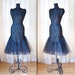 1950's Barbie Look-A-Like Solo In The Spotlight Black Sequin Mermaid Dress