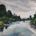 Vietnam Mountains. Landscape. Oil on Wood. 12" x 16" x .5". Oil Landscape. Ready to Hang.