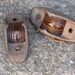 industrial cast iron automotive reflector light set arrow mt holly nj mixed media altered art upcycle