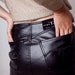 Early 90s Black PVC Club Kid Miniskirt by SERGIO VALENTE / 1990s Mini Skirt Bodycon Vegan Leatherette / Clubkid Sexy Size Small