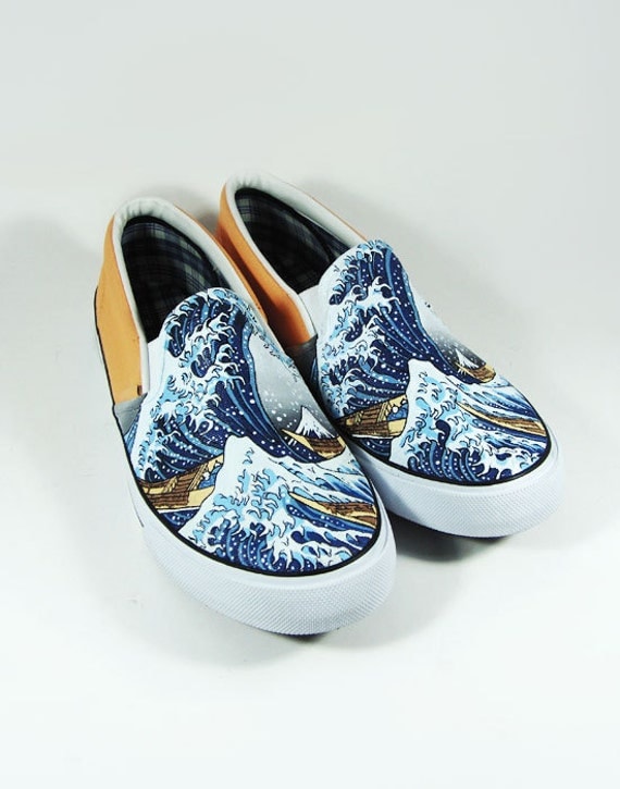 Custom Shoes The Great Wave off Kaganawa by AnnatarCustomizer