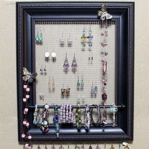 Jewelry Organizer Display Holder Picture Frame by HedcraftFineArt