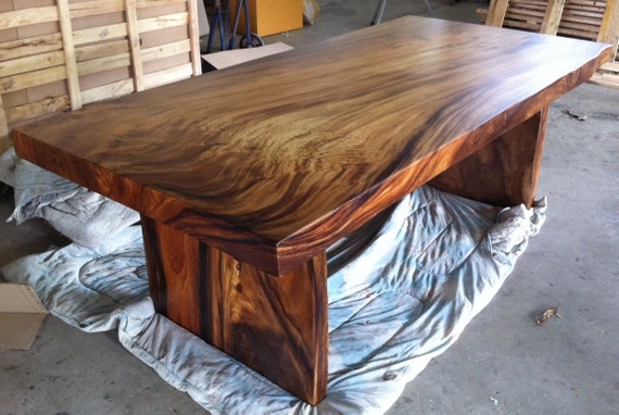 Live Edge Dining Table Reclaimed Solid Slab Acacia Wood