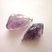Amethyst Crystal Points With Silver Eye Loops for Hanging - 2 Stones with Hole (Lot no. 648)