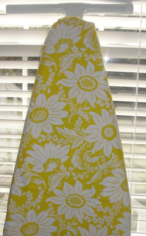 Designer Decorative Ironing Board Cover Yellow and White