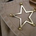 Sheriff Star Brooch: Signed Sandor Vintage 70s Golden Minimalist Western Law Badge