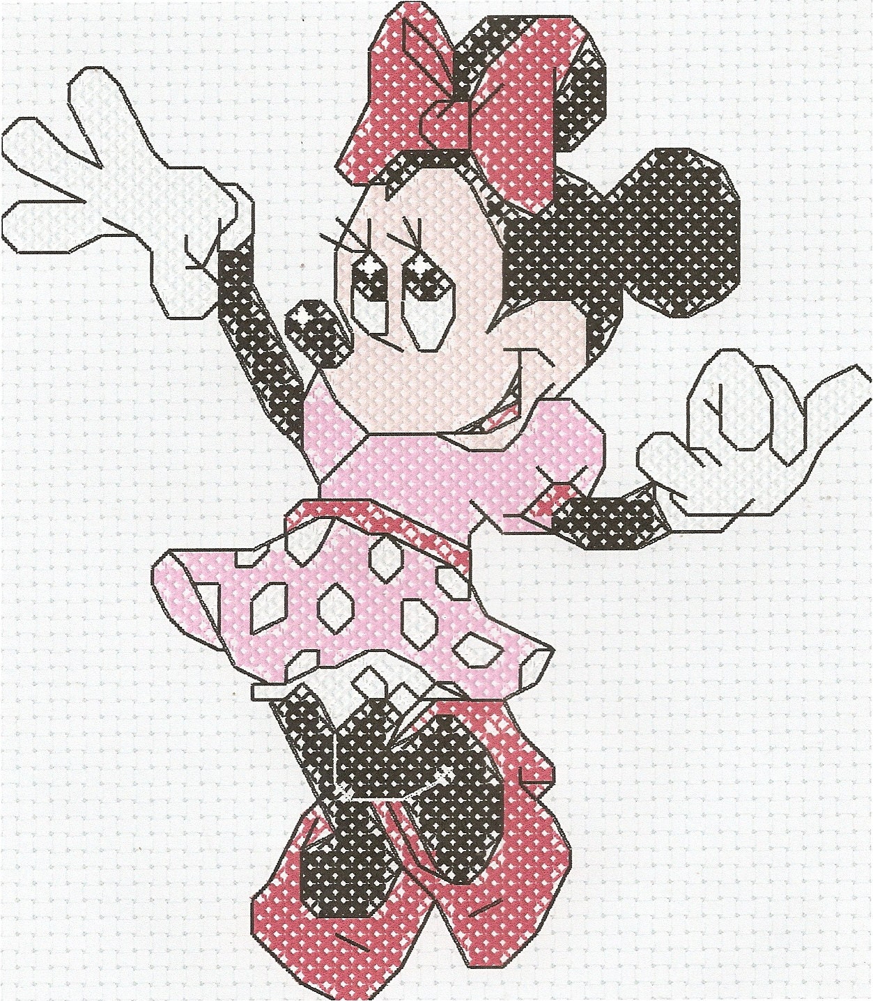 Disney's Minnie Mouse Cross Stitch Pattern