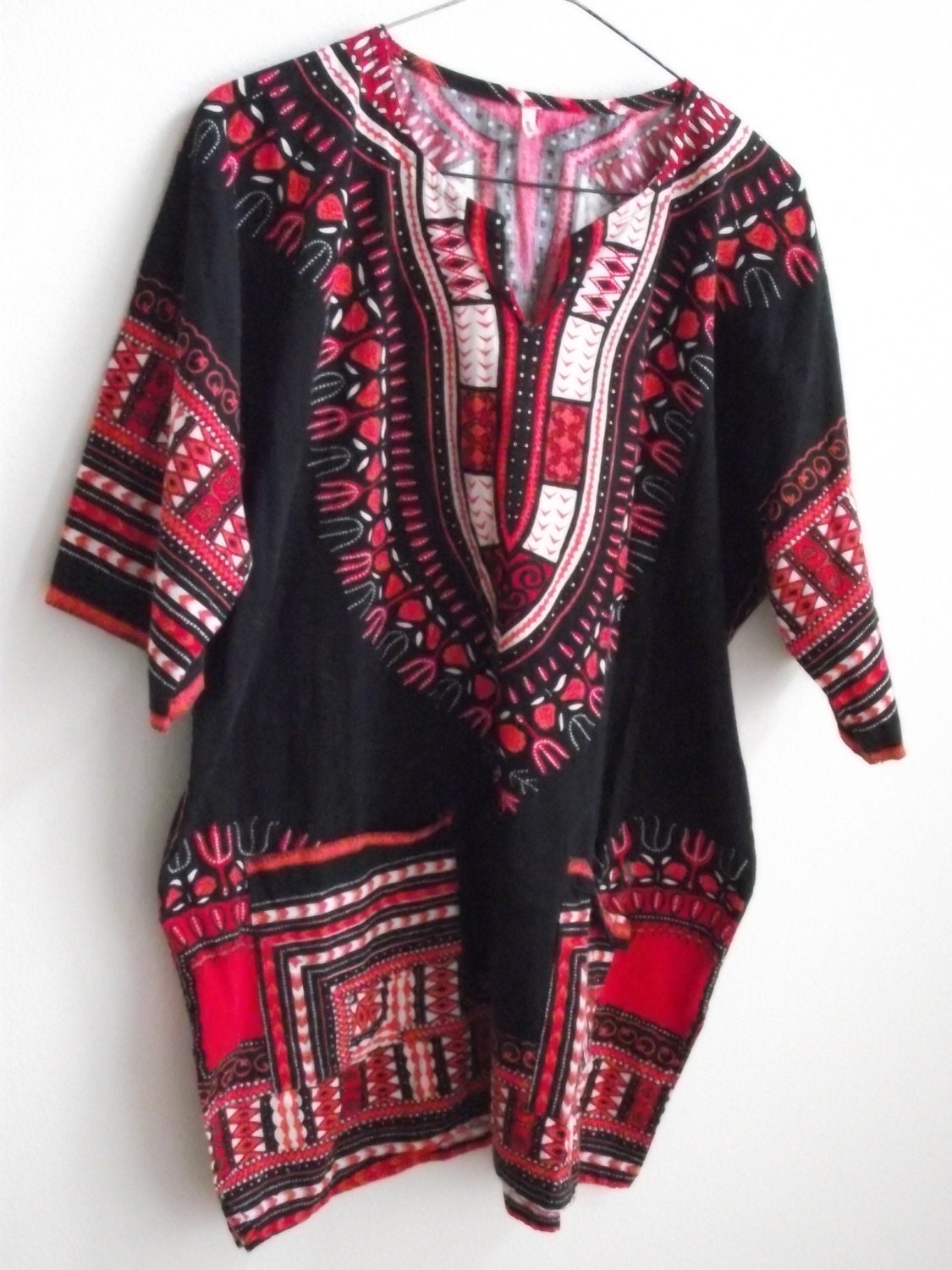 Vintage Dashiki Shirt Top Boho Hippie ladies men