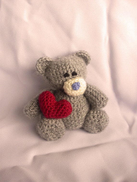 Teddy Bear with Heart Crochet Pattern, Teddy Bear Crochet ...