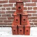 RESERVED for Marguerite 3 Antique Army Orange Metal Ammo Bin or Industrial Storage Container Metal Storage Locking Box