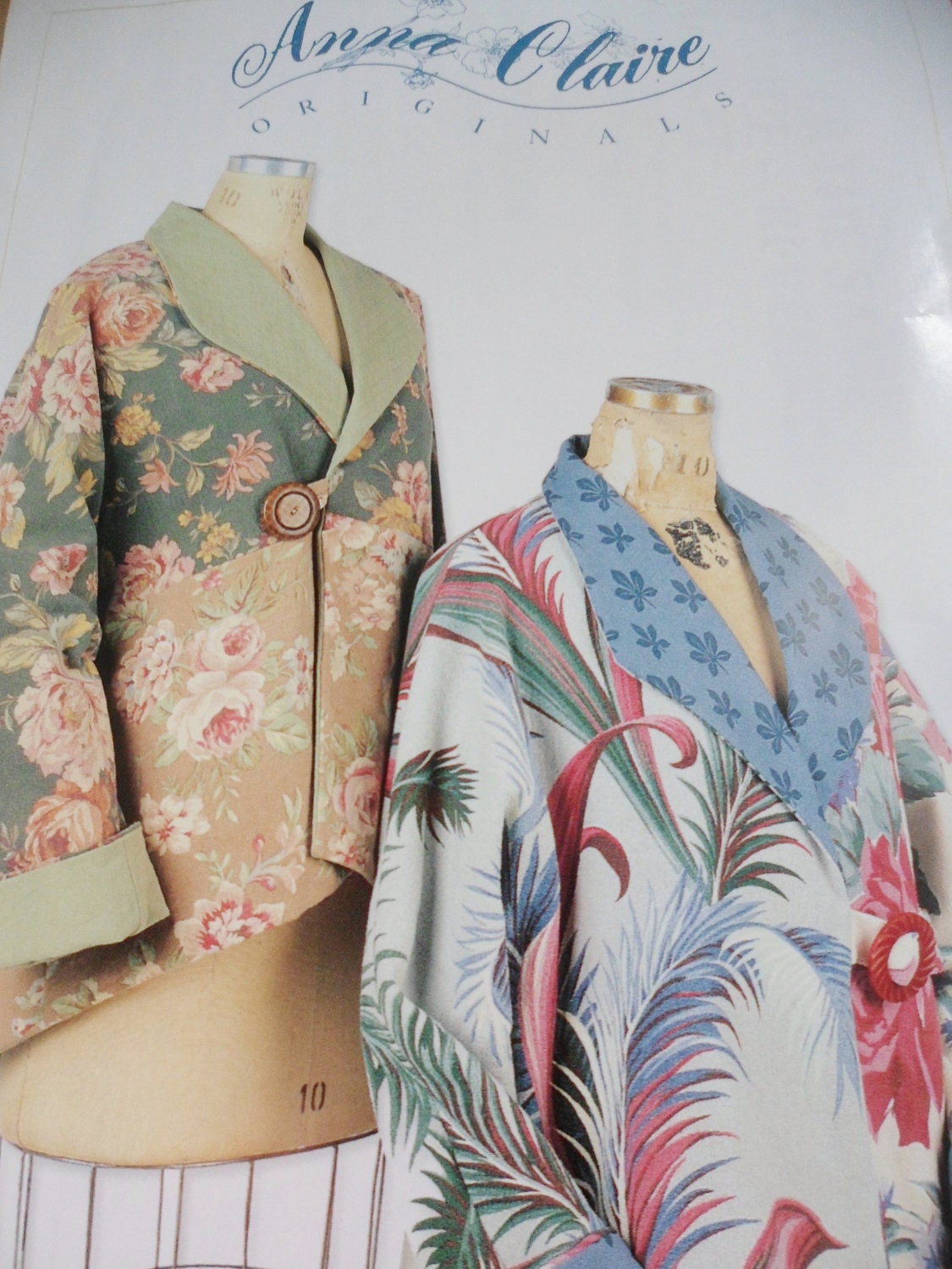 Sewing Pattern Jacket Reversible Kimono Sleeve Anne Claire