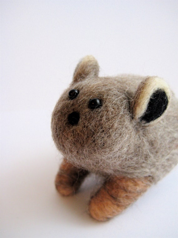 modflowers: needle felted animal Pika by IFeltFuzzy