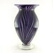 Hand Blown Art Glass Vase - Lavender and Black