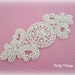 White Applique -- White Beaded Applique for Bridal, Formal, Dress up, Couture Wear