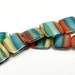 1 Strand Multicolor Square Shell Loose Beads 20x20mm - Ships Immediately from California - B188