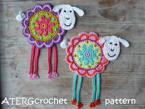 Crochet pattern flower sheep by ATERGcrochet