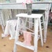 Vintage pink ladder stool