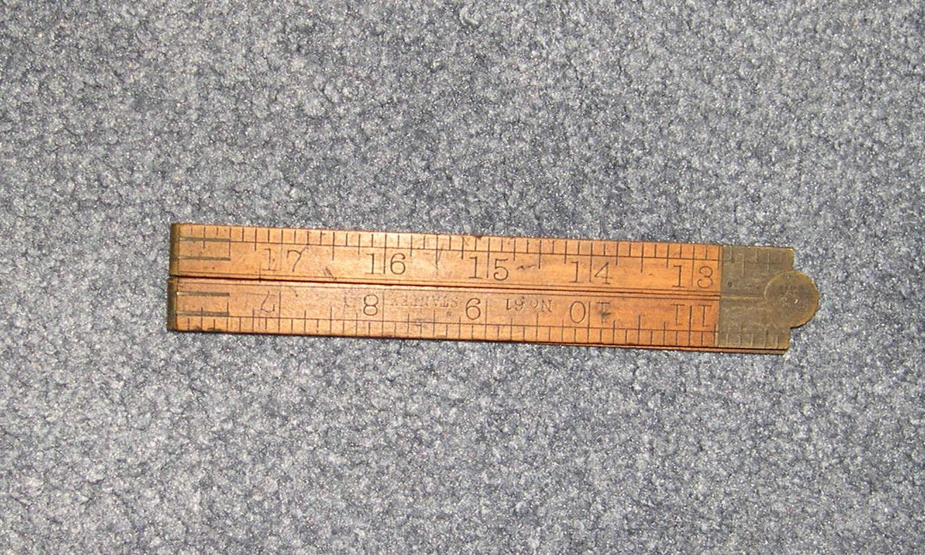 Stanley no. 61 Folding Boxwood Ruler Stanley Rule and Level