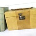 Vintage Train Case Tweed Luggage Suitcase