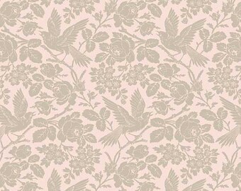 Juliet Collection - Lovebirds - Pea rl Pink - Anna Griffin Fabrics 
