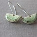 Dangle earrings in pastel green - handmade ceramic