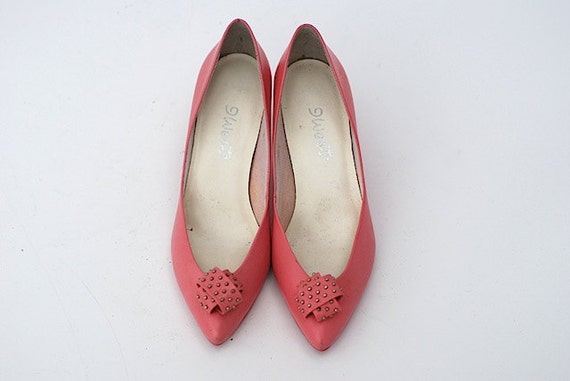 Cotton Candy Pink Leather Shoes Retro 1980�s by TheNewtonLabel