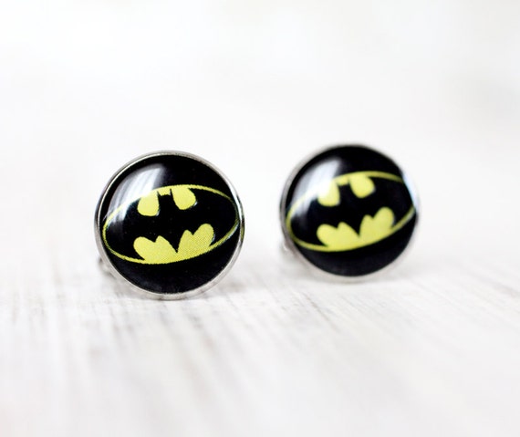 Mens Cufflinks - Batman Cufflinks - Sci-Fi Jewelry - Superhero Cufflinks