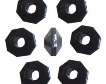 6mm Black Rondelle Beads (1,000 Beads)