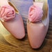 Vintage 50's Pink Satin Slippers Shoes Boudoir Degas Rose