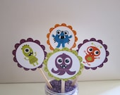 12 Monster Cupcake Toppers & 12 Cupcake Baking Liners Il_170x135