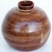 Small Round Bud Vase, Bottle, Brown, Shino Glazed