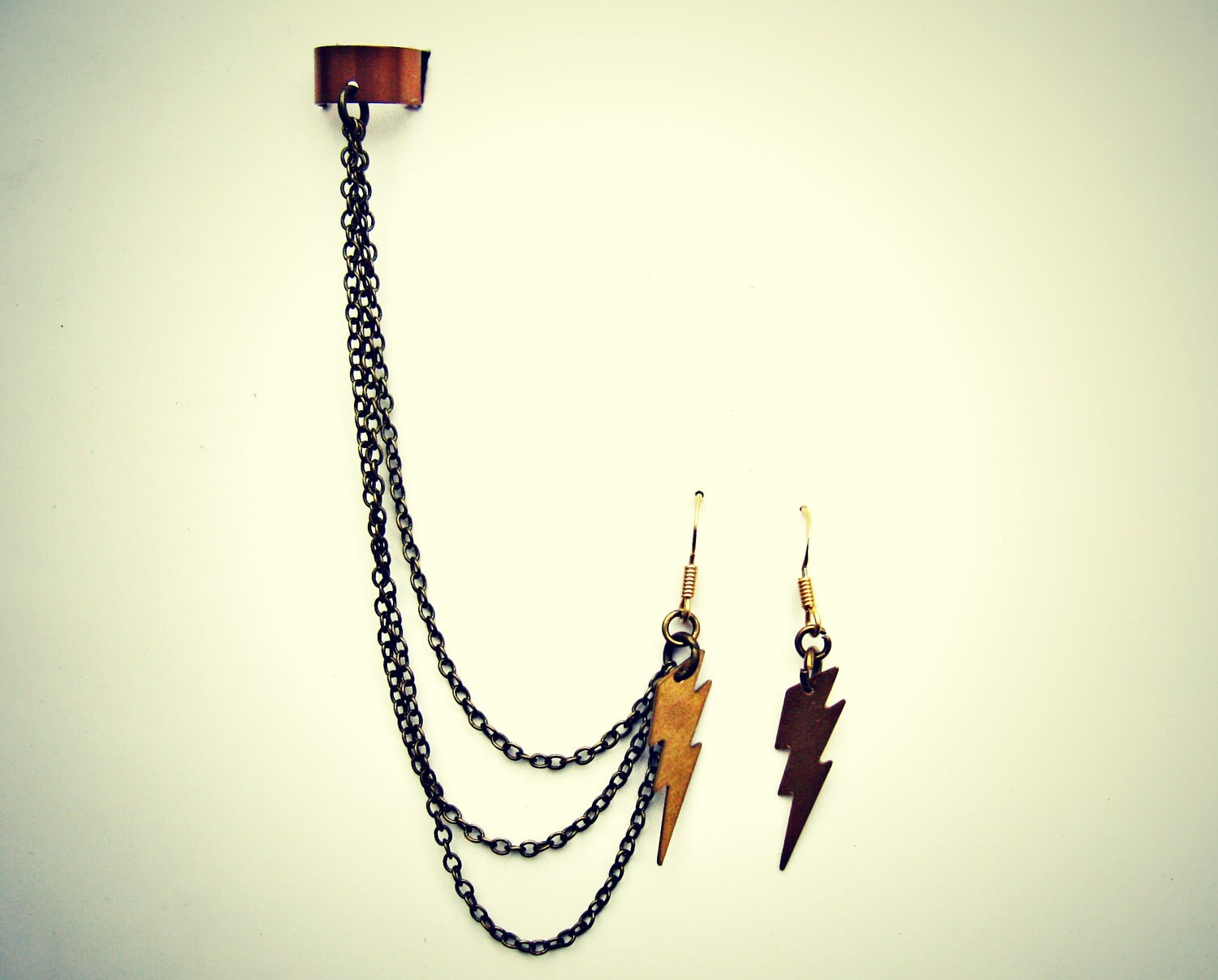 lightning earrings and ear cuff ear cuff with by alapopjewelry